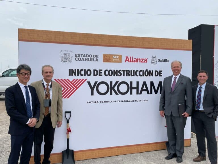 Primera piedra de la nueva fábrica de Yokohama en Saltillo